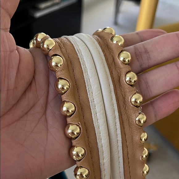 Big Buddha Cream Tote with Gold Studs - Picture 9 of 15